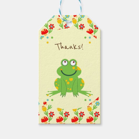 Little Frosch Geburtstagsparty Geschenkanhänger (Vorderseite)