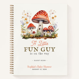 Little Fun Typ Mushroom Boy Baby Shower Gästebuch Notizblock
