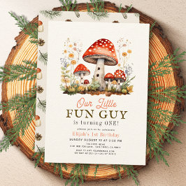 Little Fun Typ Mushroom Junge 1. Geburtstag Einladung