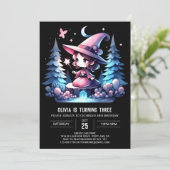 Little Fun Wizard Geburtstag Einladung (Stehend Vorderseite)