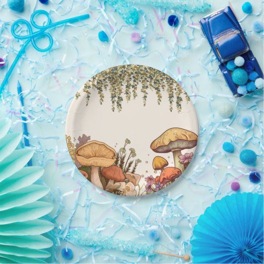 Little Fungi Mushroom Theme Pappteller (Party)