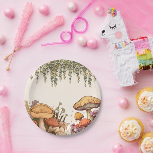 Little Fungi Mushroom Theme Pappteller (Party)