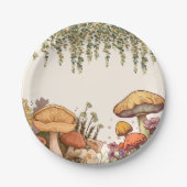 Little Fungi Mushroom Theme Pappteller (Vorderseite)