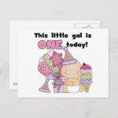 Little Gal ist ein Tshirts und Geschenke Postkarte (Vorne/Hinten)