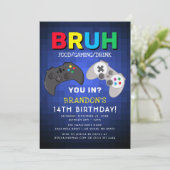 Little Gamers Geburtstagsbash Einladung (Stehend Vorderseite)