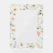 Little Garden Wedding Willkommenszeichen Acrylschild (Vorderseite)