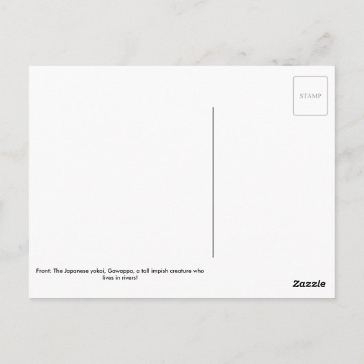 Little Gawappa Yokai Postkarte (Rückseite)