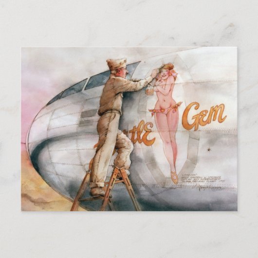 "Little Gem" Nose Art Postkarte (Vorderseite)