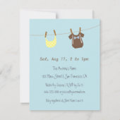 Little Gentleman Baby Boy Duwer Party Einladungen (Rückseite)