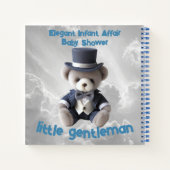 Little Gentleman Baby Shower | Gästebuch Notizblock (Rückseite)