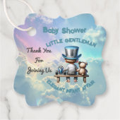 Little Gentleman Baby Shower | Geschenkanhänger (Vorderseite)