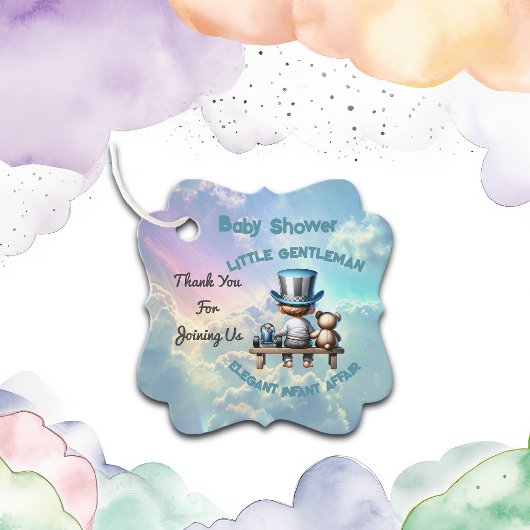 Little Gentleman Baby Shower | Geschenkanhänger