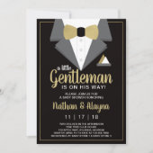 Little Gentleman Baby Shower Invitation, Tuxedo Einladung (Vorderseite)