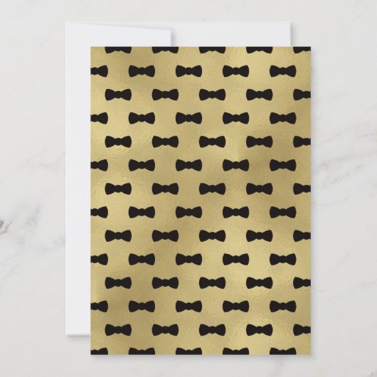 Little Gentleman Baby Shower Invitation, Tuxedo Einladung (Rückseite)