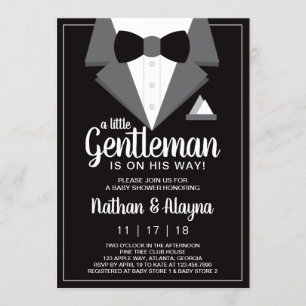 Little Gentleman Baby Shower Invitation, Tuxedo Einladung