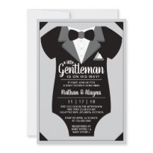 Little Gentleman Baby Shower Invitation, Tuxedo