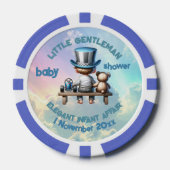Little Gentleman Baby Shower | Pokerchips (Vorderseite)