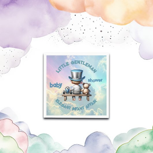 Little Gentleman Baby Shower | Serviette