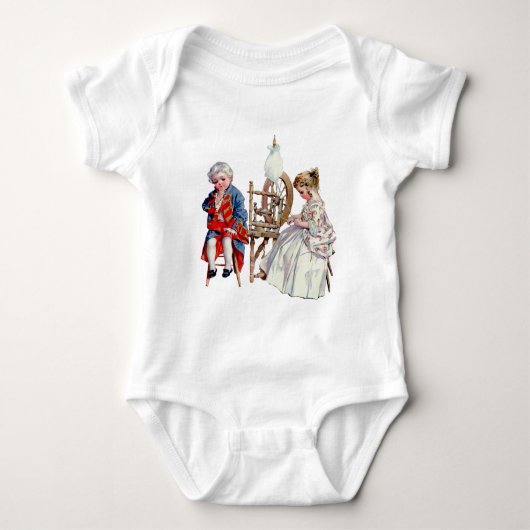 Little George und Martha Washington Baby Strampler (Vorderseite)