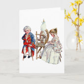 Little George und Martha Washington Karte (Gelbe Blume)