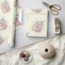 Little ghost celebration geschenkpapier