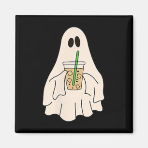 Little Ghost Drink Iced Coffee Halloween Spooky Magnet