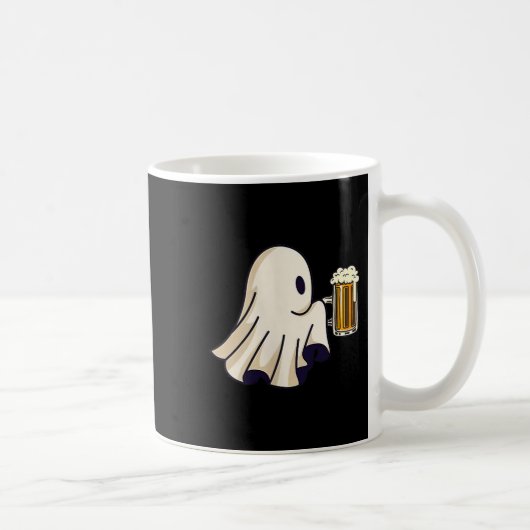 Little Ghost Drinking Beer Funny Halloween Costume Kaffeetasse (Rechts)