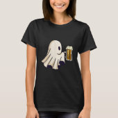Little Ghost Drinking Beer Funny Halloween Costume T-Shirt (Vorderseite)