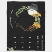 Little Ghost Halloween Baby Milestone Blanket Fleecedecke (Vorderseite)