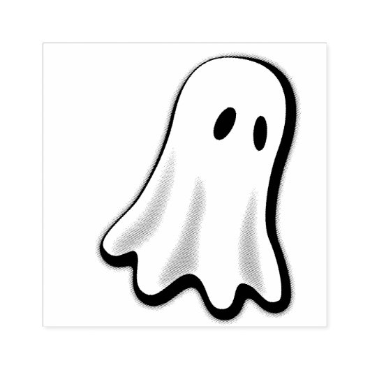 Little Ghost Halloween Design Holz Briefmarke Gummistempel (Prägung)