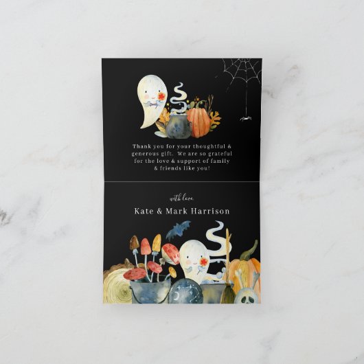 Little Ghost Halloween Kinderdusche Danke (Innenseite)