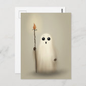 Little Ghost Halloween Postkarte (Vorne/Hinten)