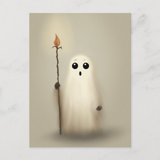 Little Ghost Halloween Postkarte (Vorderseite)