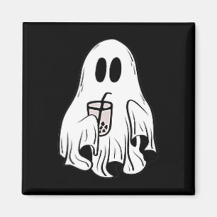 Little Ghost Ice Kaffee Spaß glücklich Halloween Magnet