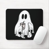 Little Ghost Ice Kaffee Spaß glücklich Halloween Mousepad (Mit Mouse)