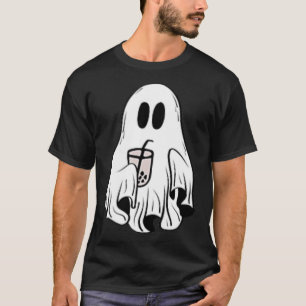 Little Ghost Ice Kaffee Spaß glücklich Halloween T-Shirt