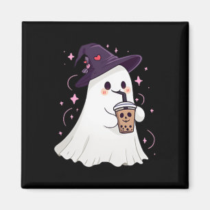 Little Ghost Ice Kaffee Spooky Jahreszeit Niedlich Magnet
