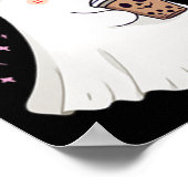 Little Ghost Ice Kaffee Spooky Jahreszeit Niedlich Poster (Ecke)