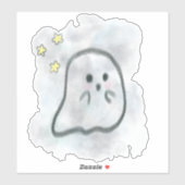 Little ghost is scared aufkleber (Blatt)