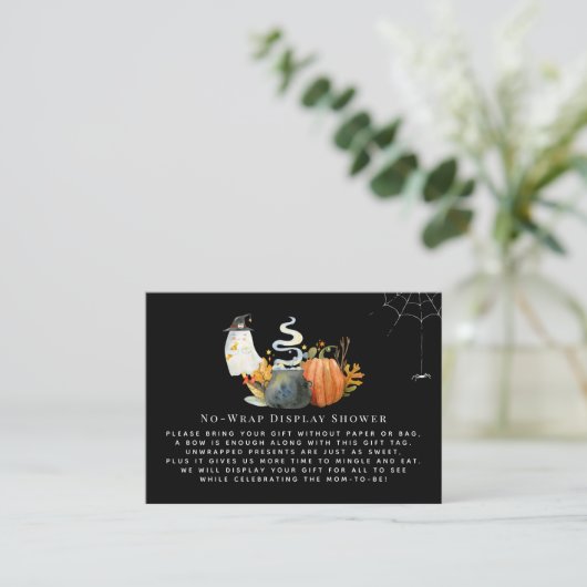 Little Ghost | Keine Wrap Display Duscheinlage Begleitkarte (Stehend Vorderseite)