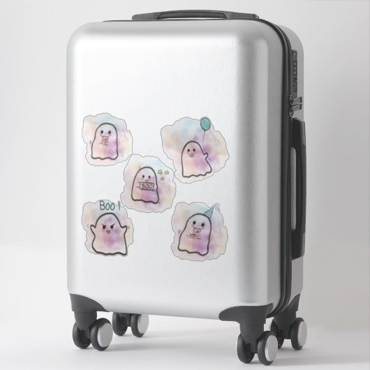 Little ghost party 2 separate aufkleber (Koffer)