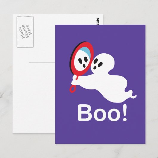 Little Ghost Postkarte (Vorne/Hinten)