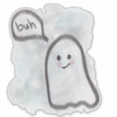 Little ghost says buh aufkleber (Vorderseite)