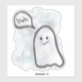 Little ghost says buh aufkleber (Blatt)