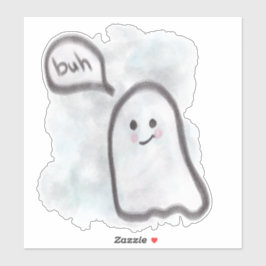Little ghost says buh aufkleber