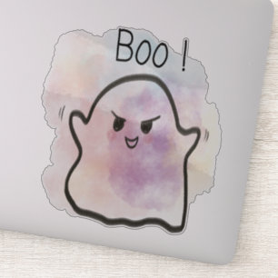 Little ghost shouts Boo Aufkleber