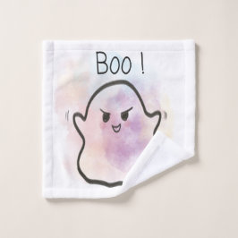 Little ghost shouts Boo Waschlappen