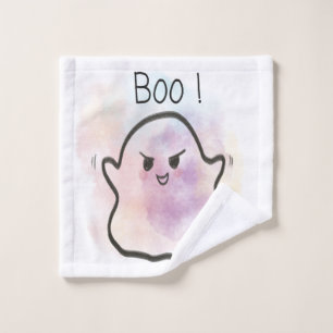 Little ghost shouts Boo  Waschlappen