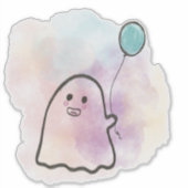 Little ghost with balloon  aufkleber (Vorderseite)