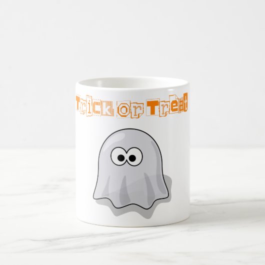 Little GHOST zu Halloween, Trick oder Treat? Kaffeetasse (Mittel)